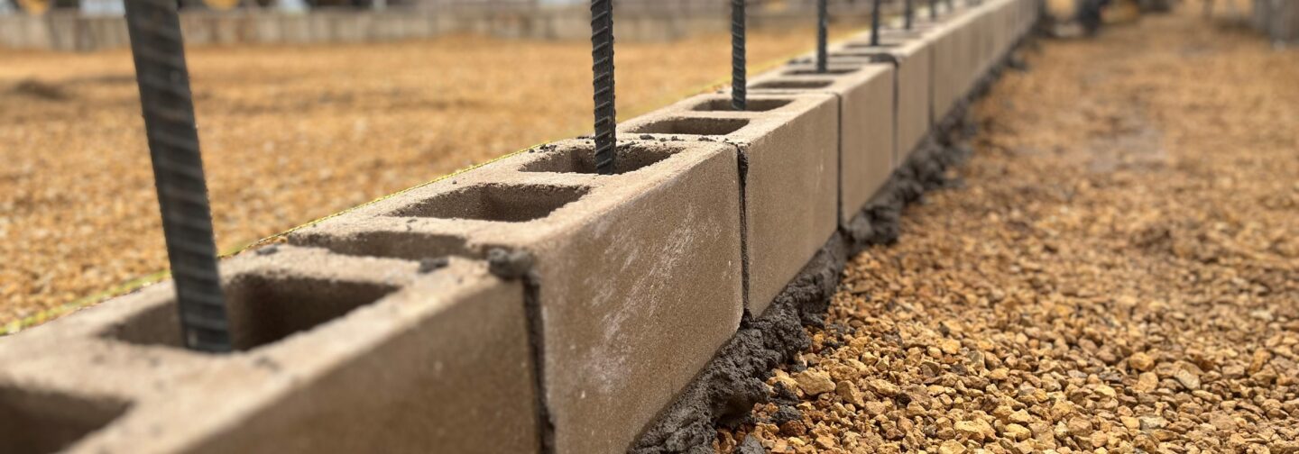 Brick on construction job site